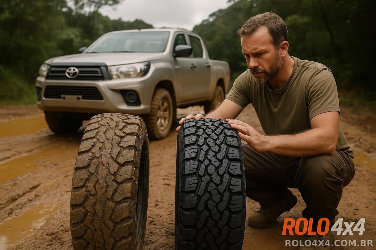 Pneus usados vs. novos na trilha: como a condição afeta a performance off-road