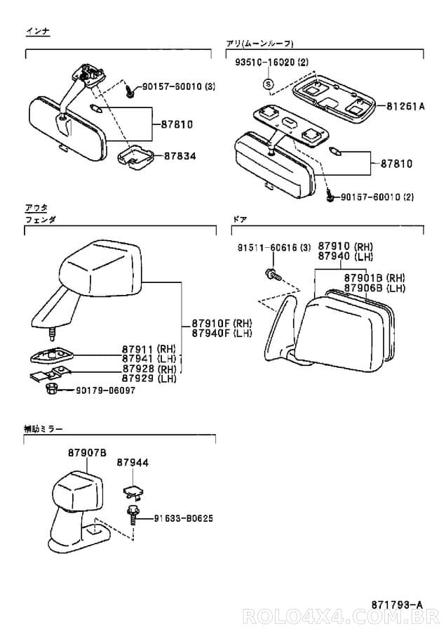 Catálogo de peças Hilux Antiga