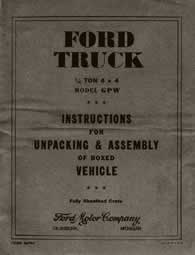 Manual do Ford Truck Model JPW
